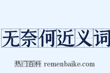 无奈何近义词是什么意思的图片